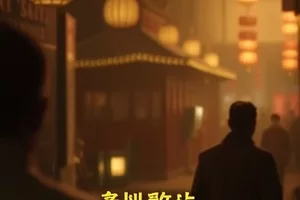 都市片《钝感之城》横版剧照，深夜写字楼里独自加班的窗口