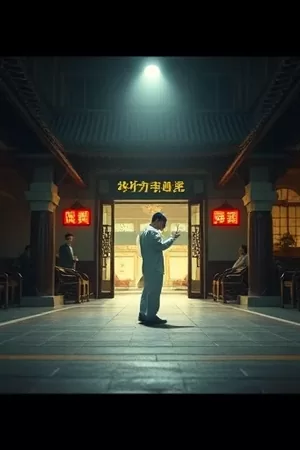 剧情片《午夜食谱》海报，深夜厨房暖光下的餐桌与手写菜谱